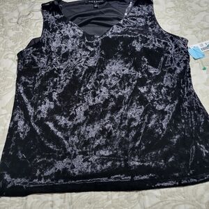 Zac & Rachel Black Velvet Blouse